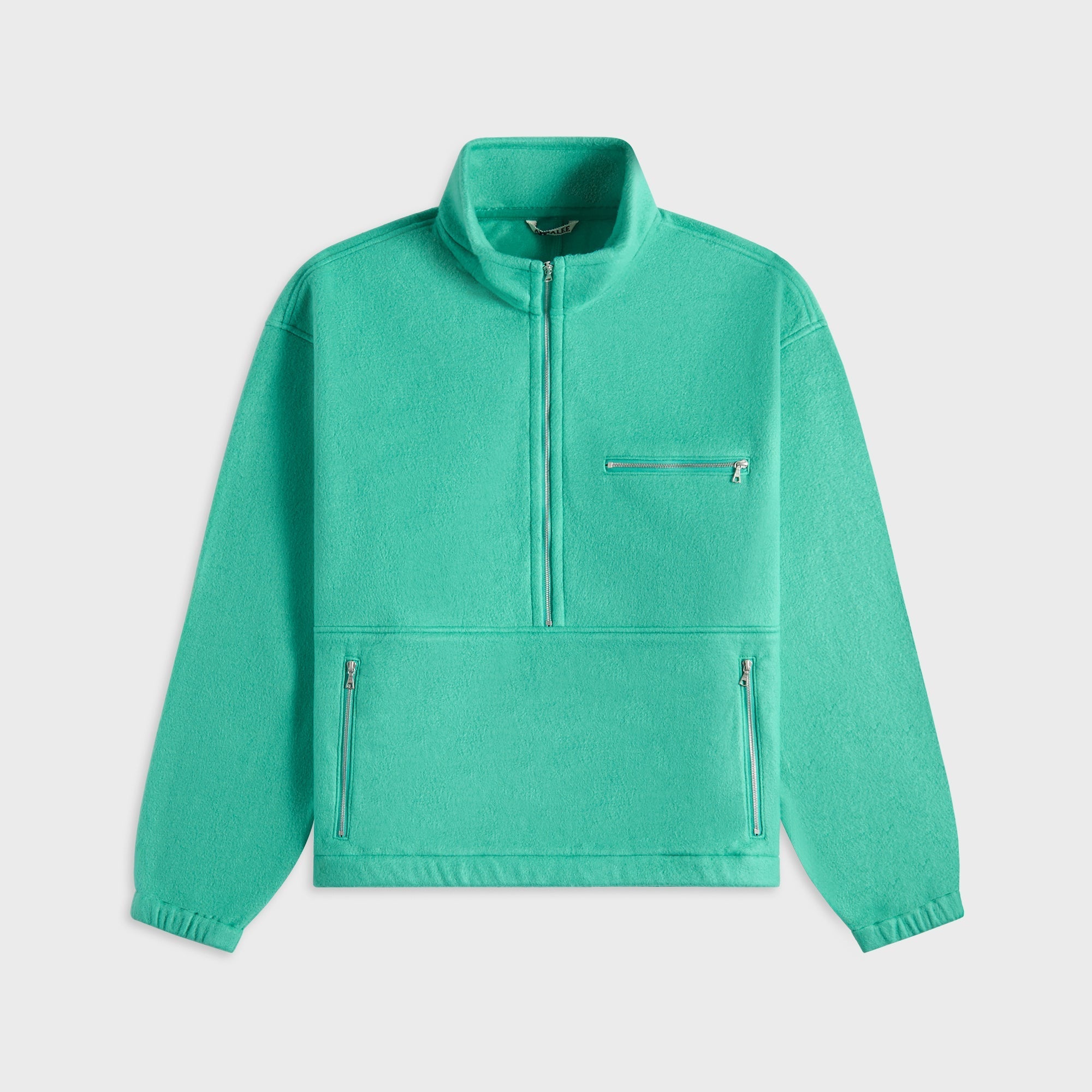 Auralee Pure Silk Comfort Fleece Half Zip Pullover - Jade Green – Kith