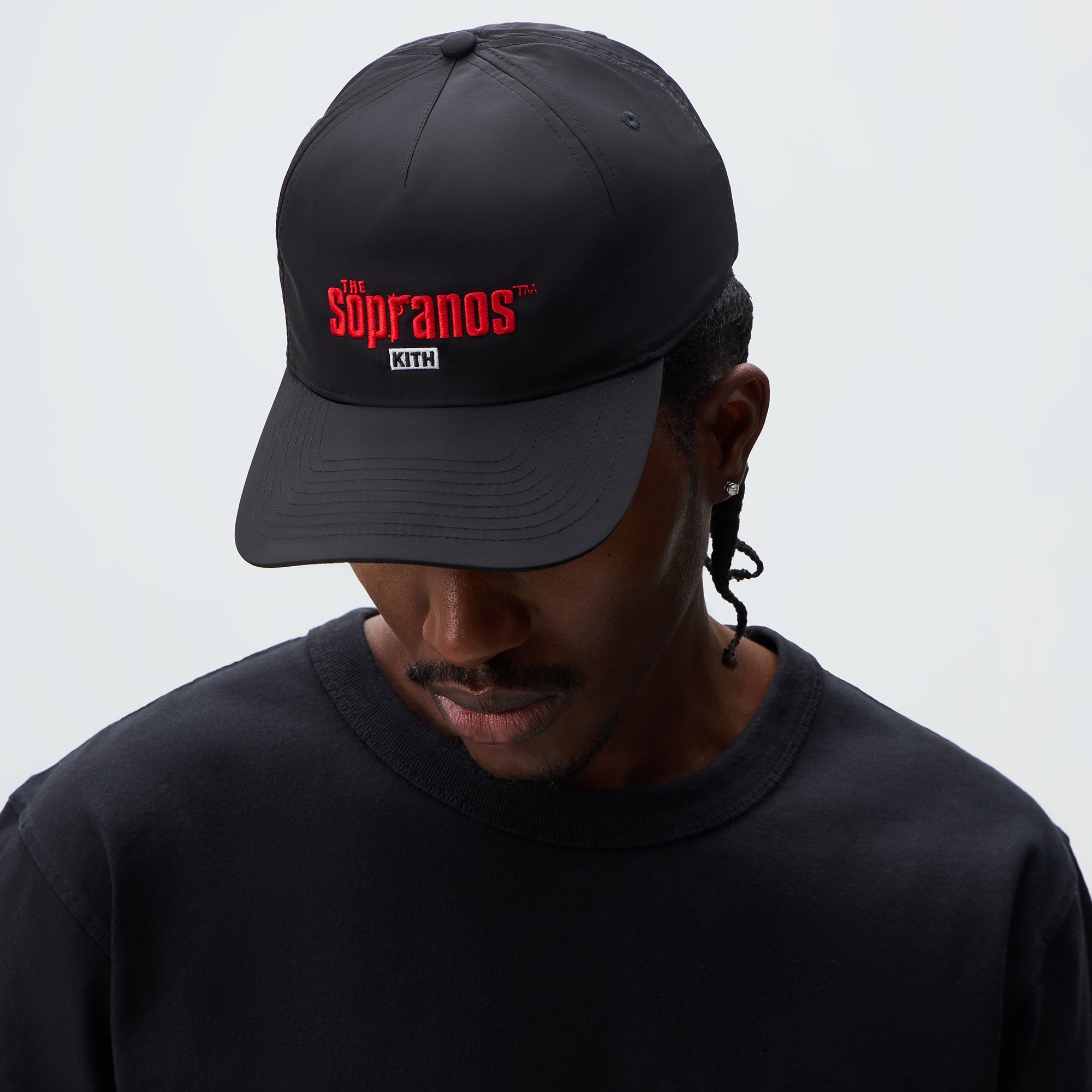 Kith for The Sopranos Nylon Bay Low Pinch Crown Snapback - Black