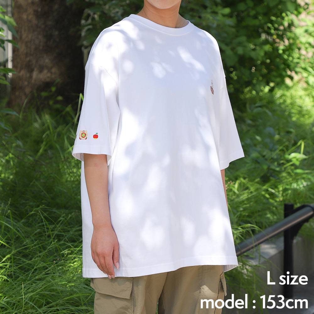 刺繍Tシャツ ホワイト M