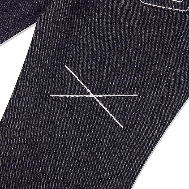 KIRSH X TRUERELIGION ステッチポイントブーツカットデニムパンツ