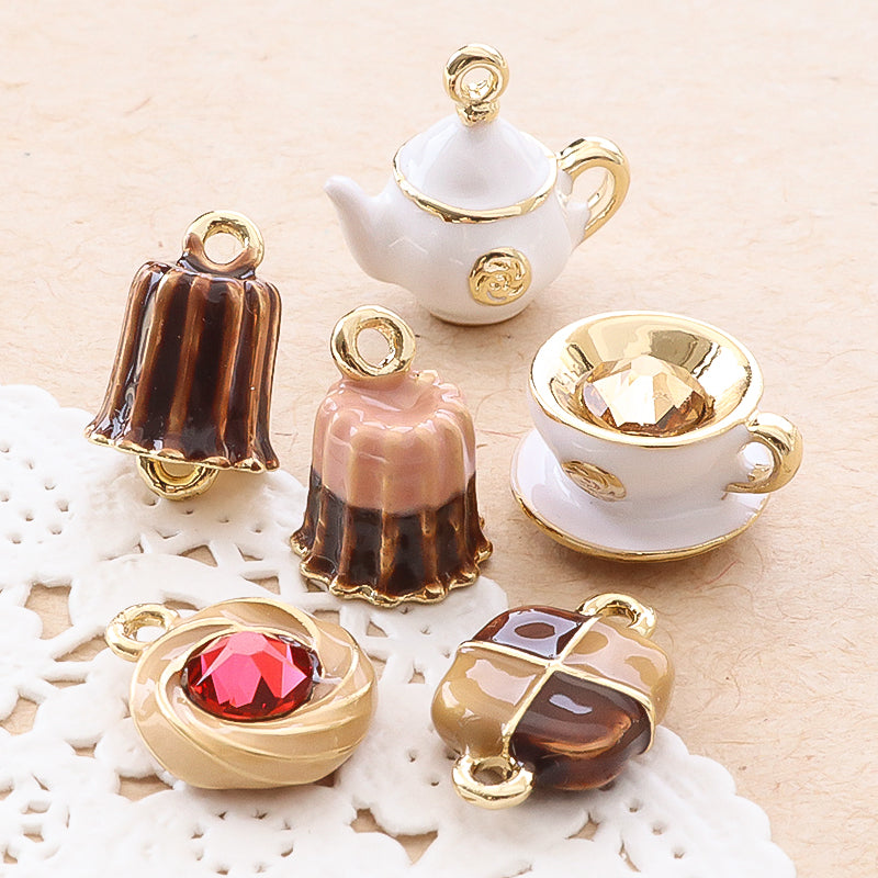 チャーム ティーカップ 1カン Lt.コロラドトパーズ・ホワイト/G – 貴和