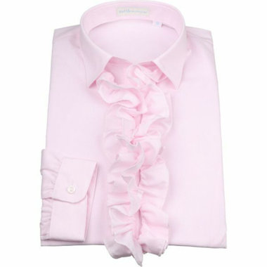 earth music&ecology】スキッパーカラーブラウス/ピンク×ドビー