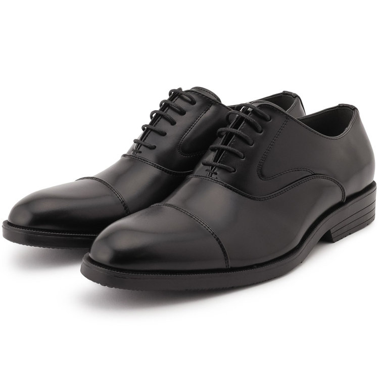 D&G 黒レザー ドレスシューズ 先細りデザイン ビジネス・ドレス