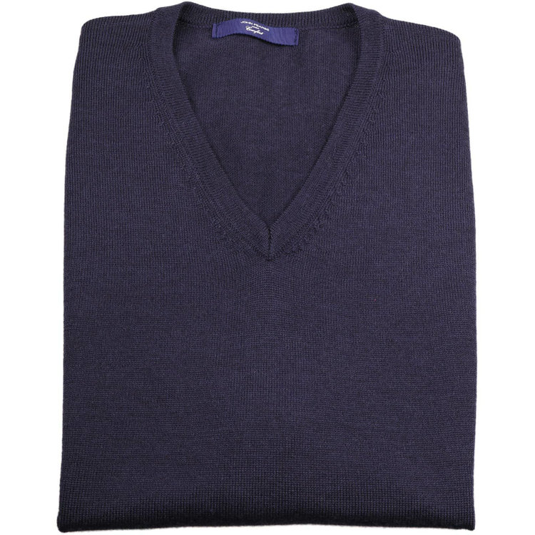 JOHN PEARSE comfort navy】ニットベスト/ネイビー/ZEGNA BARUFFA