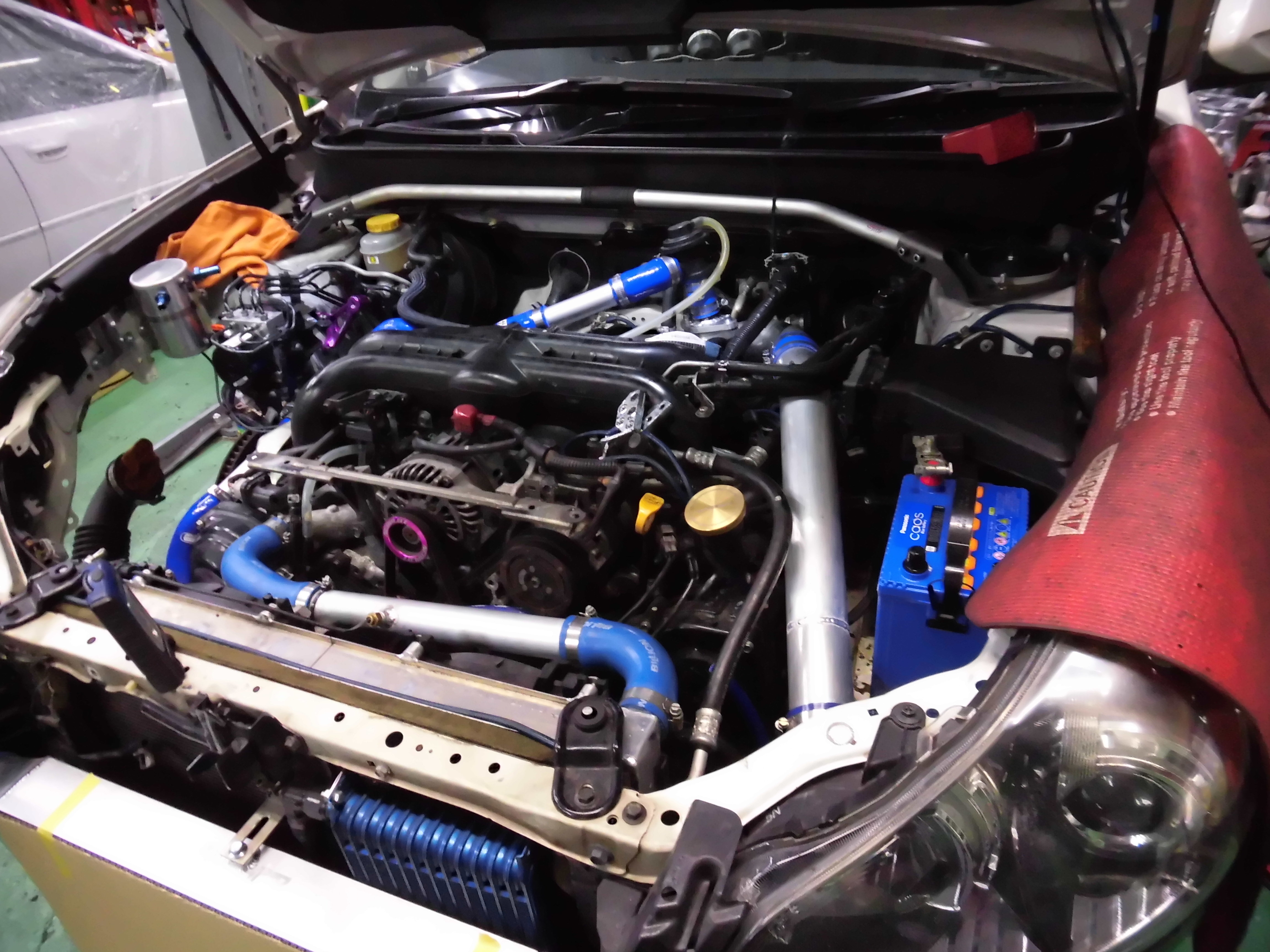 BR9レガシィ前置きインタークーラー！