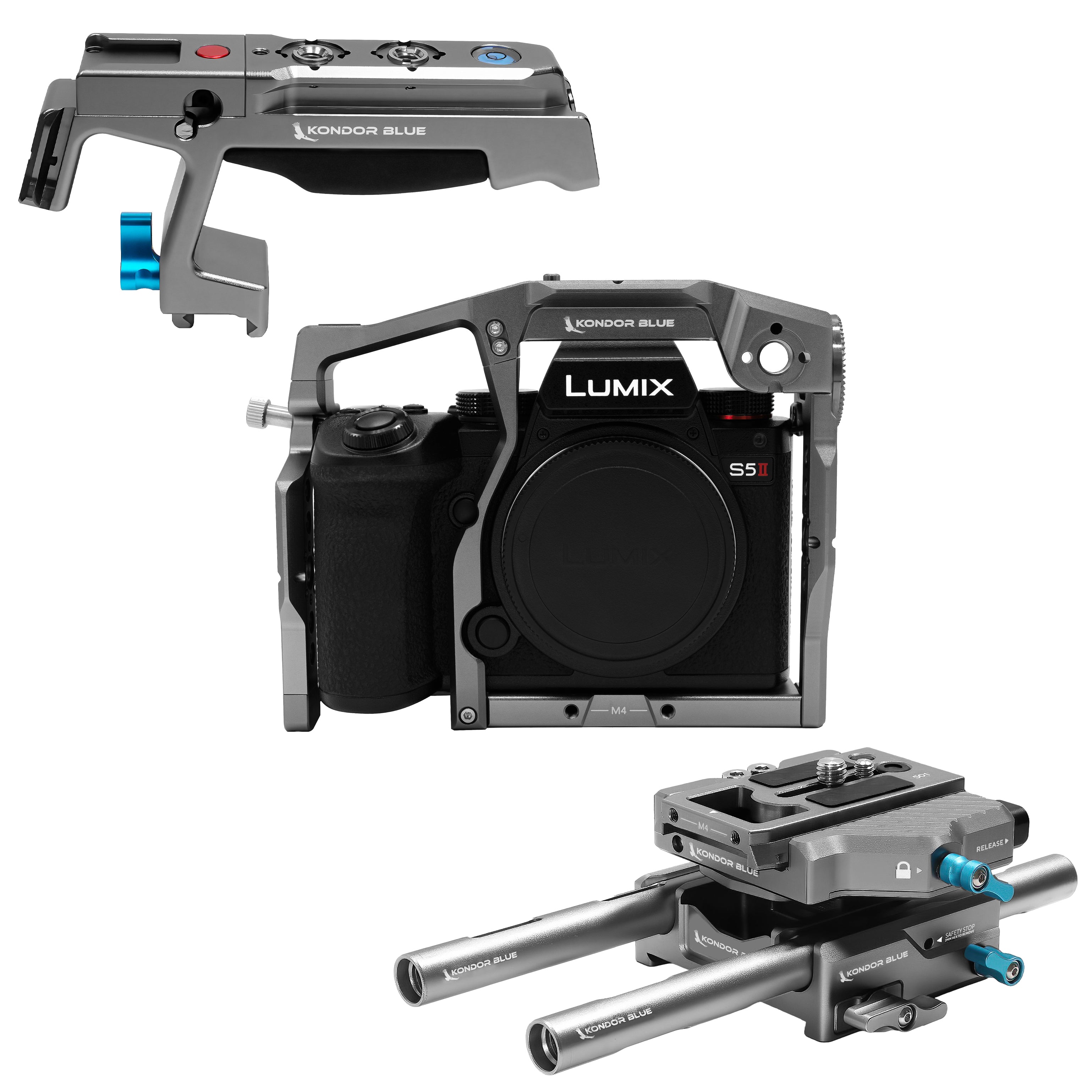 Panasonic Lumix S5II/X Cage – Modular Rig + Top Handle Option