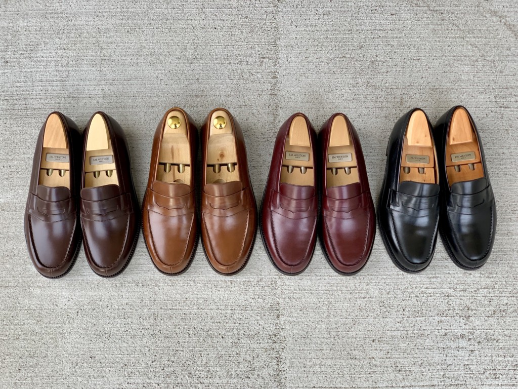 JMウエストンのローファー全4足（黒・タン・バーガンディ・ダーク