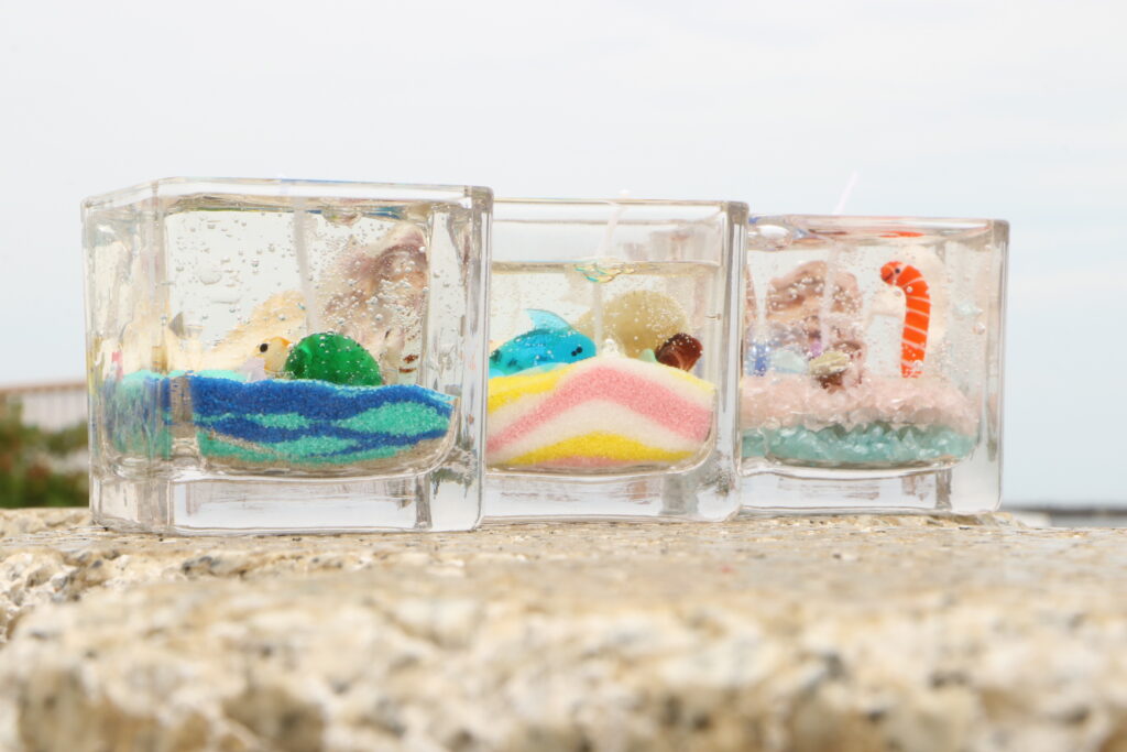 浄化！アメジストとアクアマリンだけのジェルキャンドル！綺麗！ 浄化