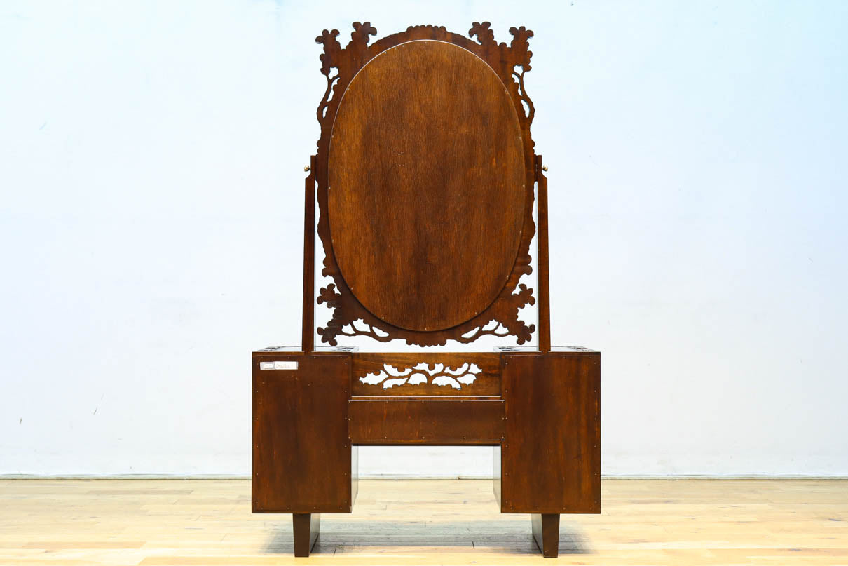 桜の彫刻模様で華やかな軽井沢彫鏡台 BB3145 – 古福庵 [ KOFUKUAN