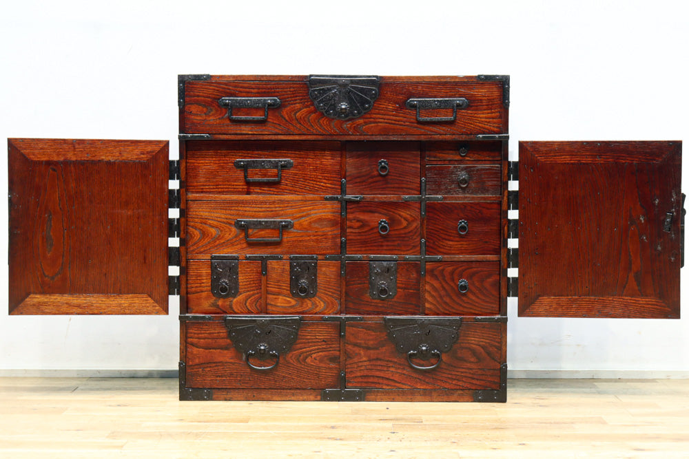 江戸時代寛政四年！！全面総欅仙台帳場箪笥 BB3238 – 古福庵