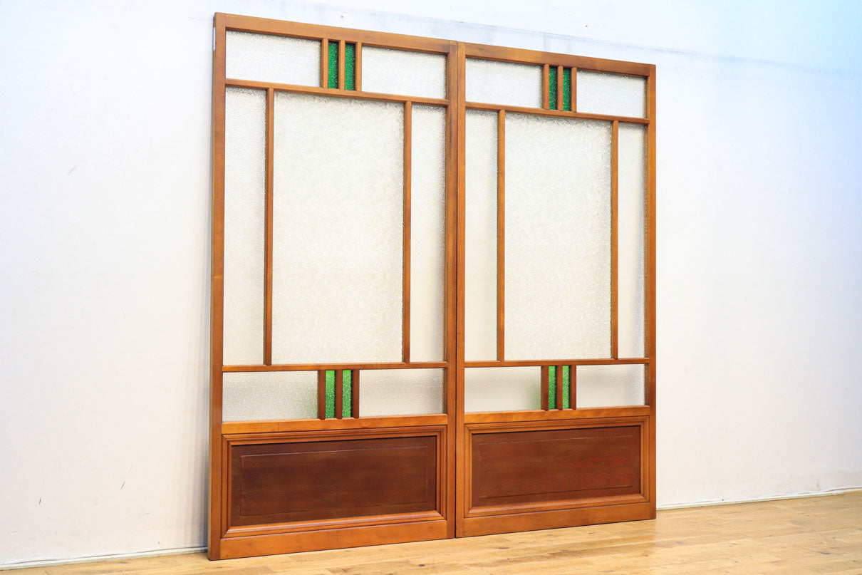 幅900ミリ 昭和レトロ!! 素敵なグラデーションが映えるガラス戸 F8087