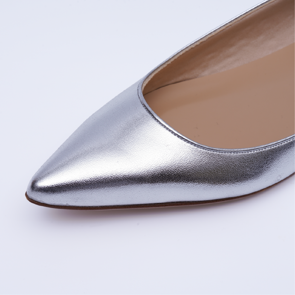 フラットシューズ-シルバー
