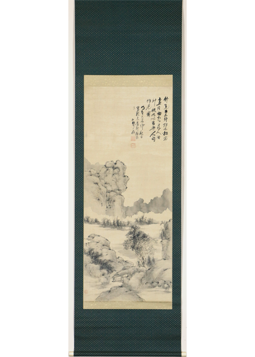 鉄翁祖門 絖本水墨山水 佳品 | 古美術瀬戸