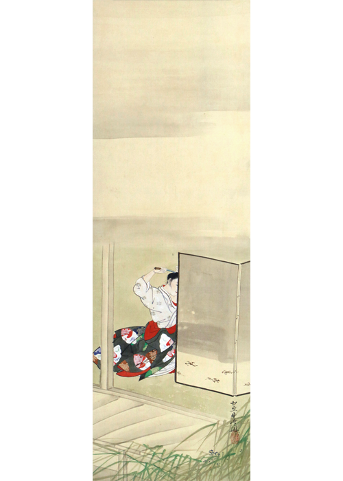 河鍋暁斎 袈裟御前之図 | 古美術瀬戸