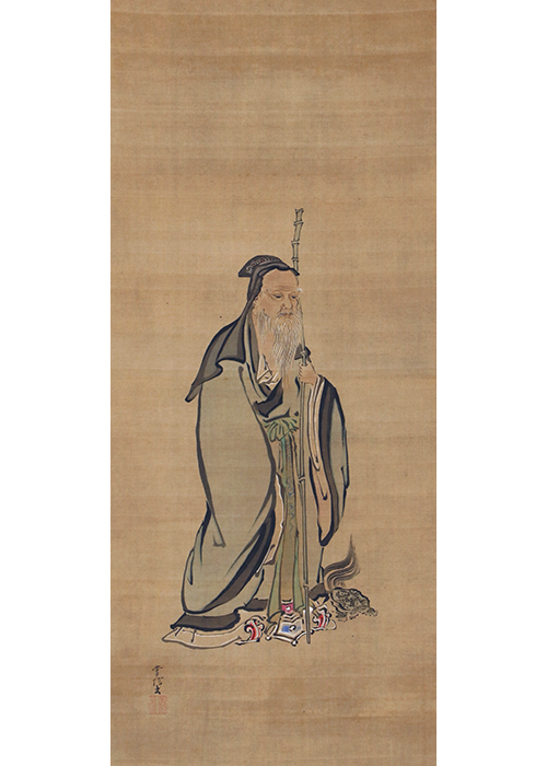 狩野常信 左）紅葉鹿 中）寿老 右）松鶴 三幅対 | 古美術瀬戸