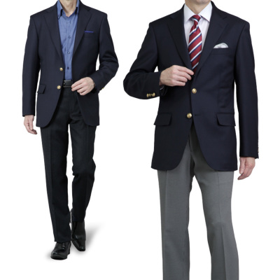 紺ブレザー エルメネジルド ゼニア Ermenegildo Zegna 生地ブランド