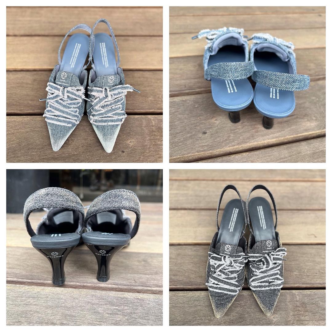 MAISON MAVERICK PRESENTS】レースアップミュールスニーカー(デニム