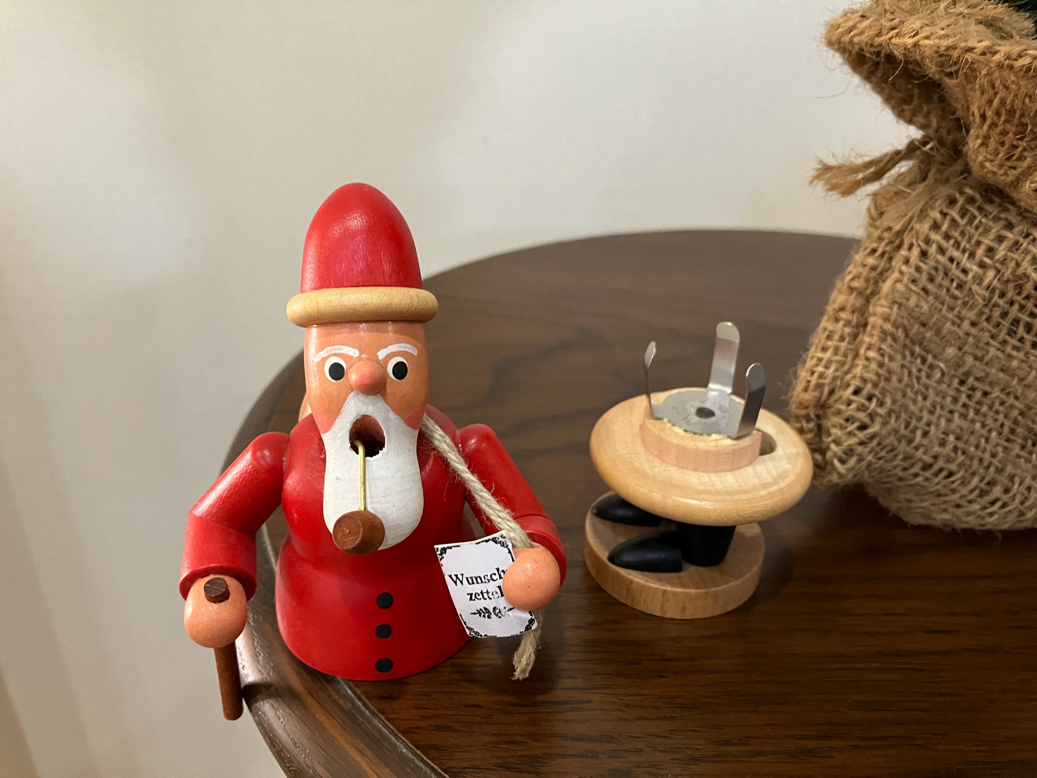 ヴィンテージ 旧西独製 シュタインバッハ 木製 煙出し人形 オルゴール