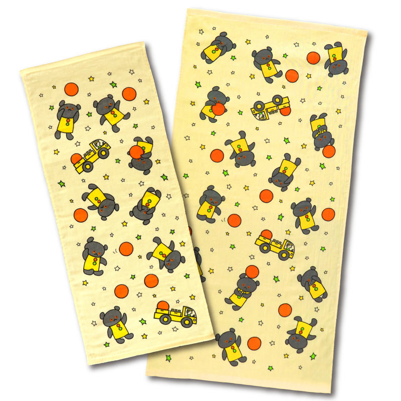 こぐまちゃん バス・フェイスタオルセット ボール | こぐま社