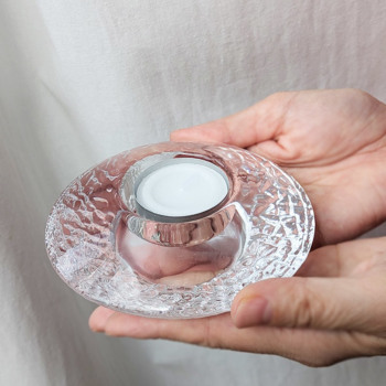 オレフォス DISCUS キャンドルホルダー S クリア キャンドルホルダー