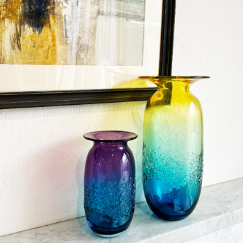 コスタボダ AURORA フラワーベース ブルーxオレンジ オブジェ