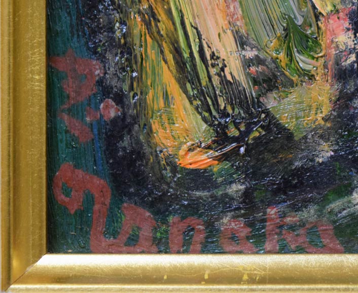 田中忠雄「ゲッセマネの祈り」油絵・F6号 絵画買取・販売の小竹美術