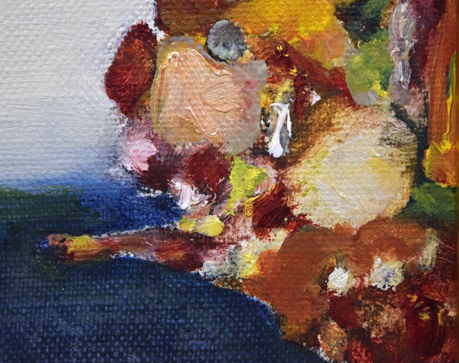 亀山良雄「花・鳥」油絵・SM 絵画買取・販売の小竹美術