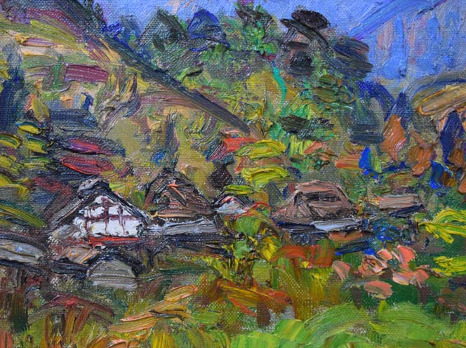 松本富太郎「洛北大原（京都）」油絵・F6号 絵画買取・販売の小竹美術