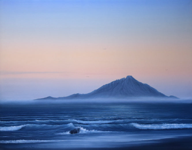 森田哲隆「利尻岳」油絵・F50号 絵画買取・販売の小竹美術