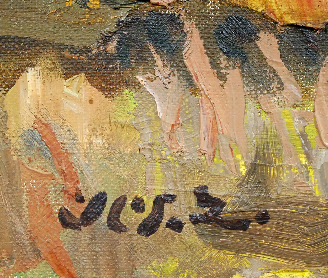 高橋北修「秋の大雪山」油絵・F4号 絵画買取・販売の小竹美術