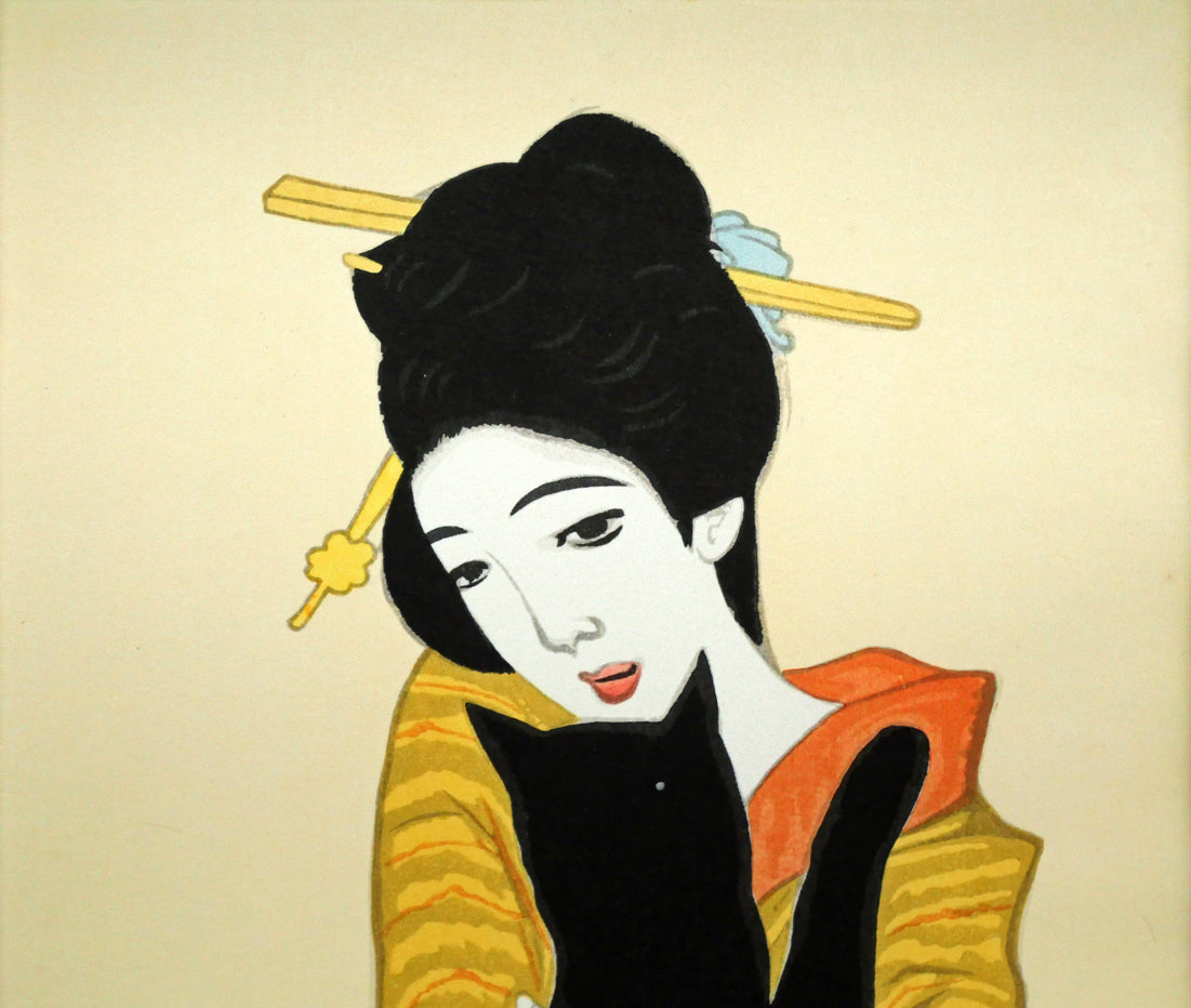 竹久夢二「黒船屋」木版画 絵画買取・販売の小竹美術