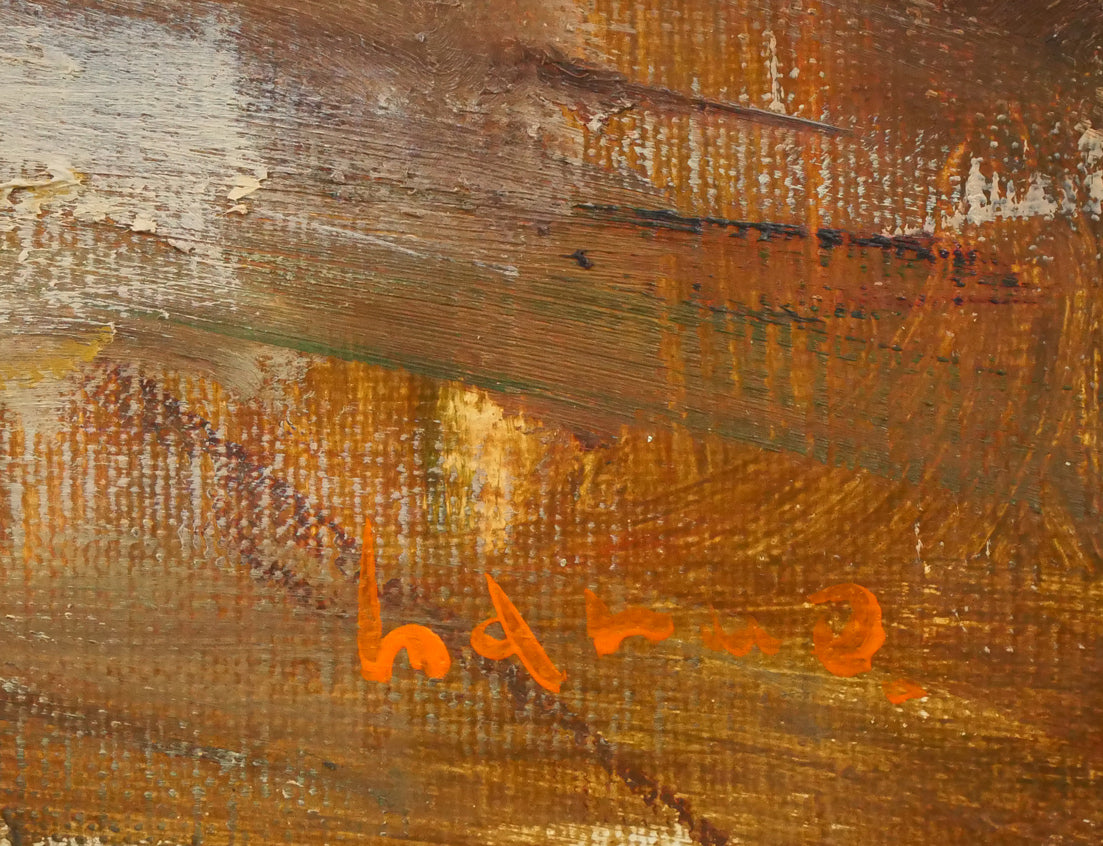 友成晴雄「ヴェニス」油絵・F4号 絵画買取・販売の小竹美術