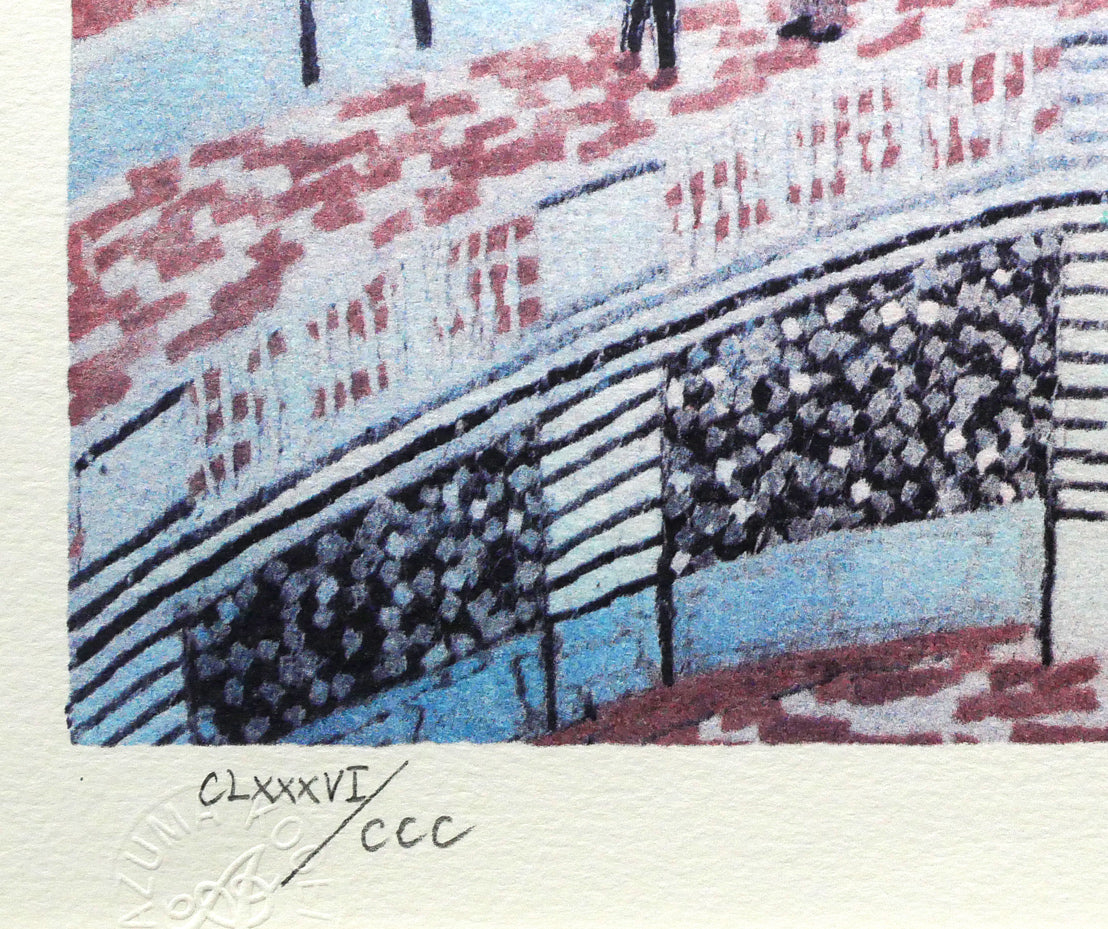 山下清「パリのサクレクール寺院」リトグラフ 絵画買取・販売の小竹美術