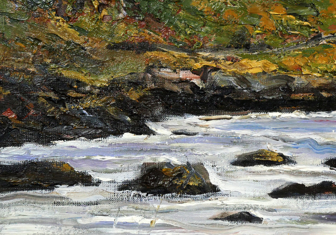 秋元清弘「犬吠埼」油絵・変形15号 絵画買取・販売の小竹美術