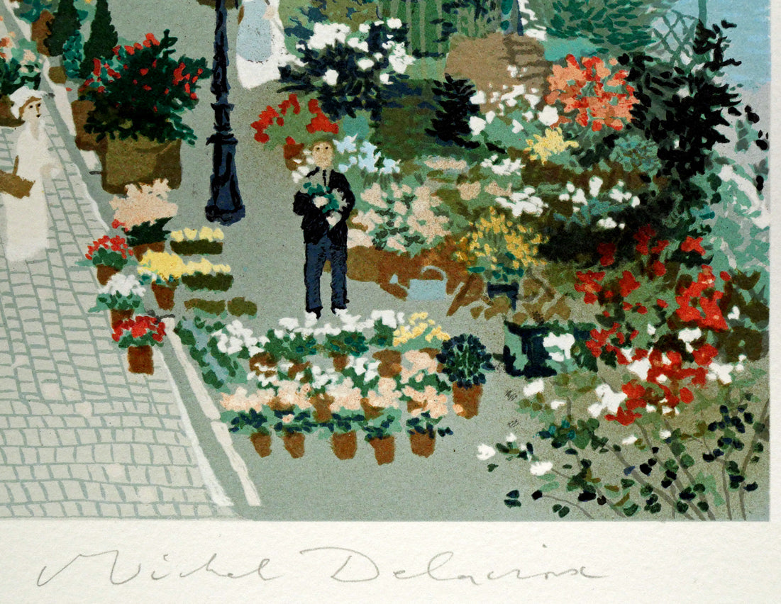 ミッシェル ドラクロワ（Michel DELACROIX）「花市場（フラワー