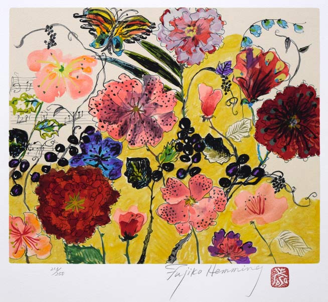 フジ子ヘミング「スエーデンの歌」シルクスクリーン版画 絵画買取