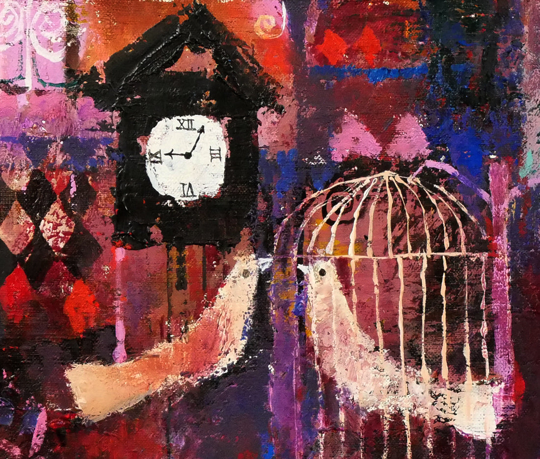 早川義孝「アトリエの中で」油絵・F10号 絵画買取・販売の小竹美術