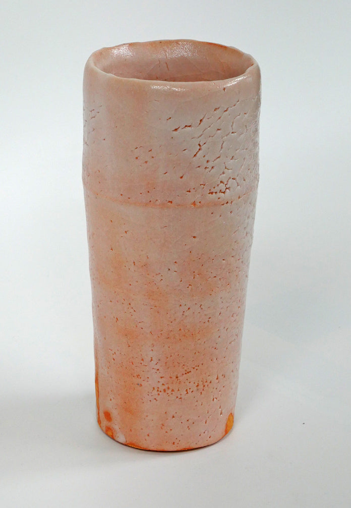 加藤孝造「志野花入（平柴谷）」共箱 絵画買取・販売の小竹美術