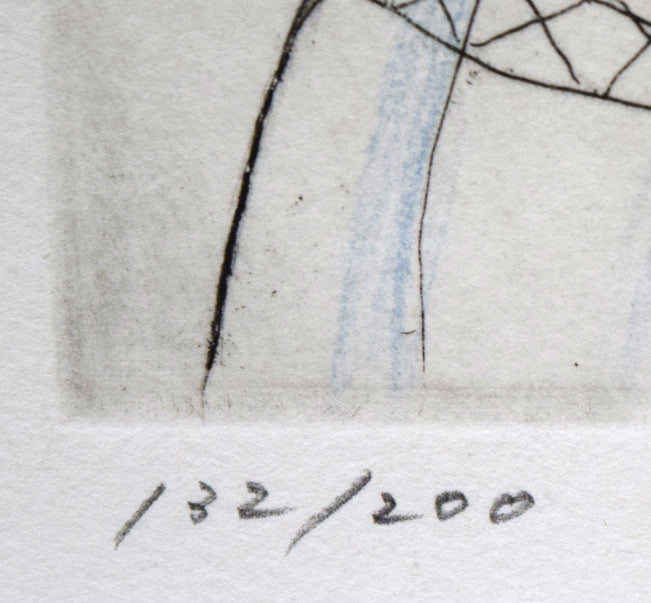 北川民雄「母子像」銅版画に手彩色 絵画買取・販売の小竹美術