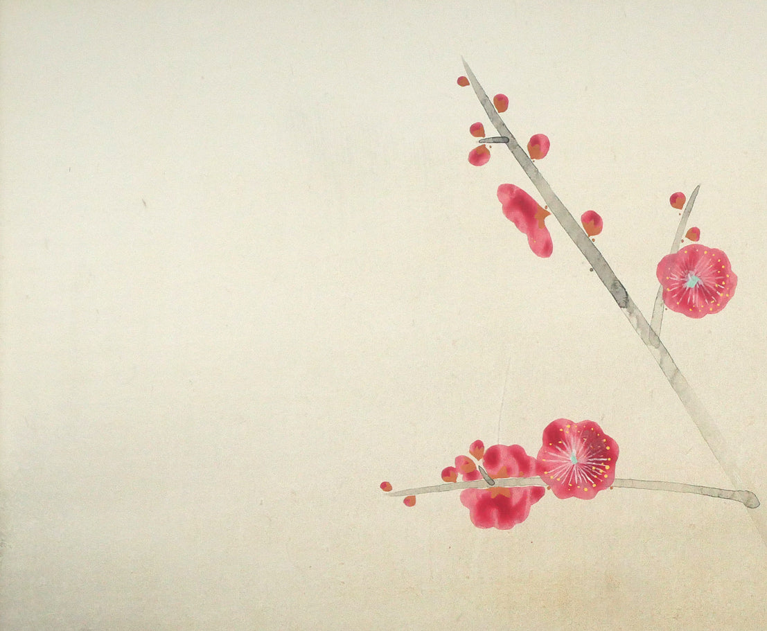 前田青邨「紅梅」日本画・10号大 絵画買取・販売の小竹美術