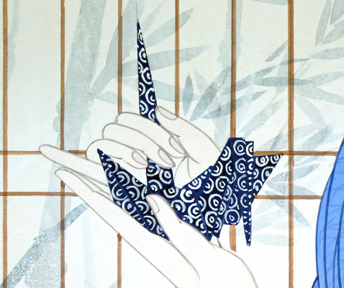 宮下柚葵「折づる」日本画・F10号 絵画買取・販売の小竹美術