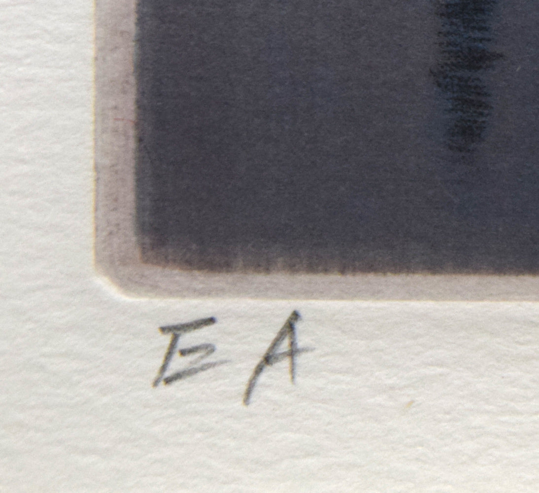 斎藤真一「朝立ち」エッチング（銅版画） 絵画買取・販売の小竹美術