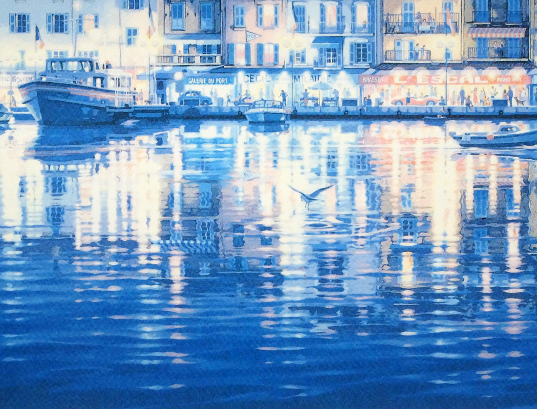 笹倉鉄平「サントロペ」ミックストメディア版画 絵画買取・販売の小竹美術