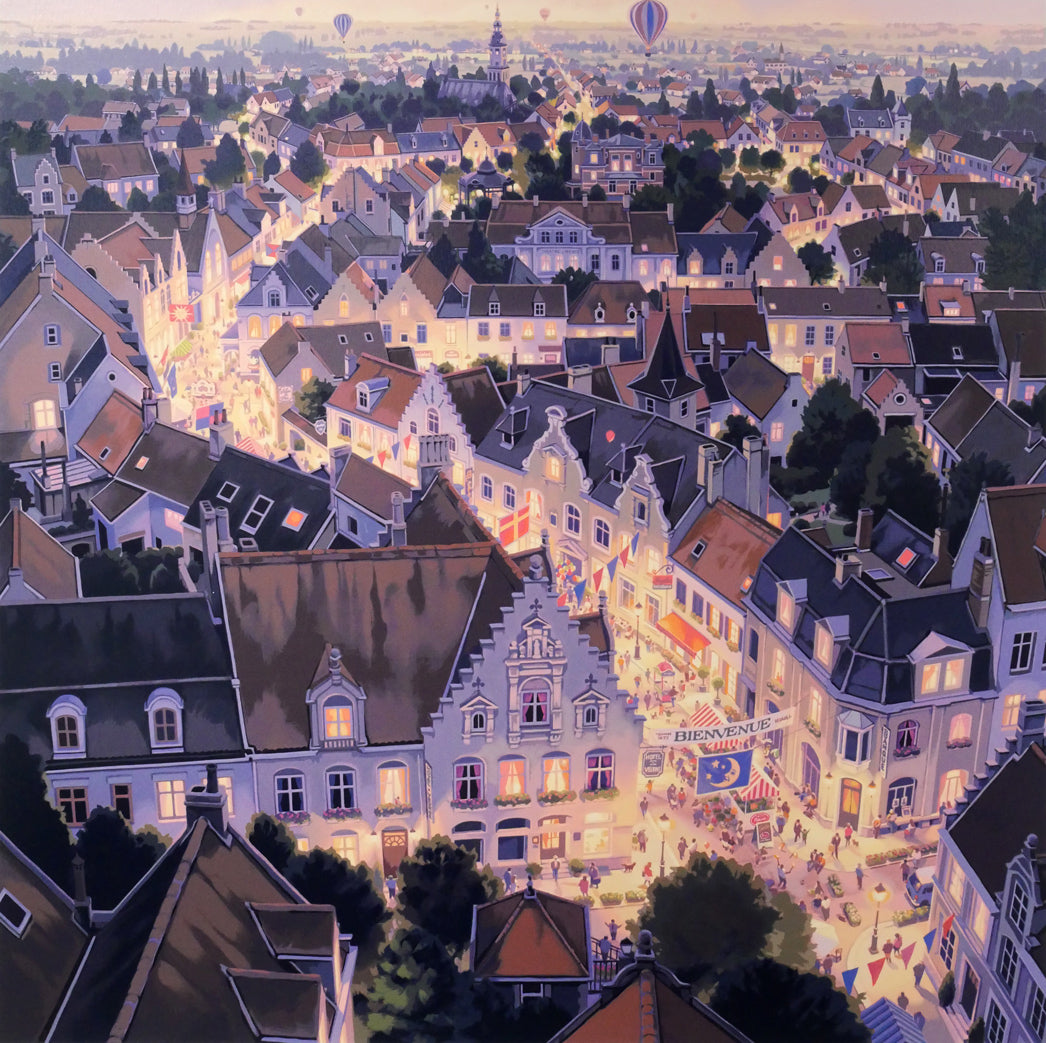 笹倉鉄平「パサージュ デ ルミエール 光の河」シルクスクリーン版画