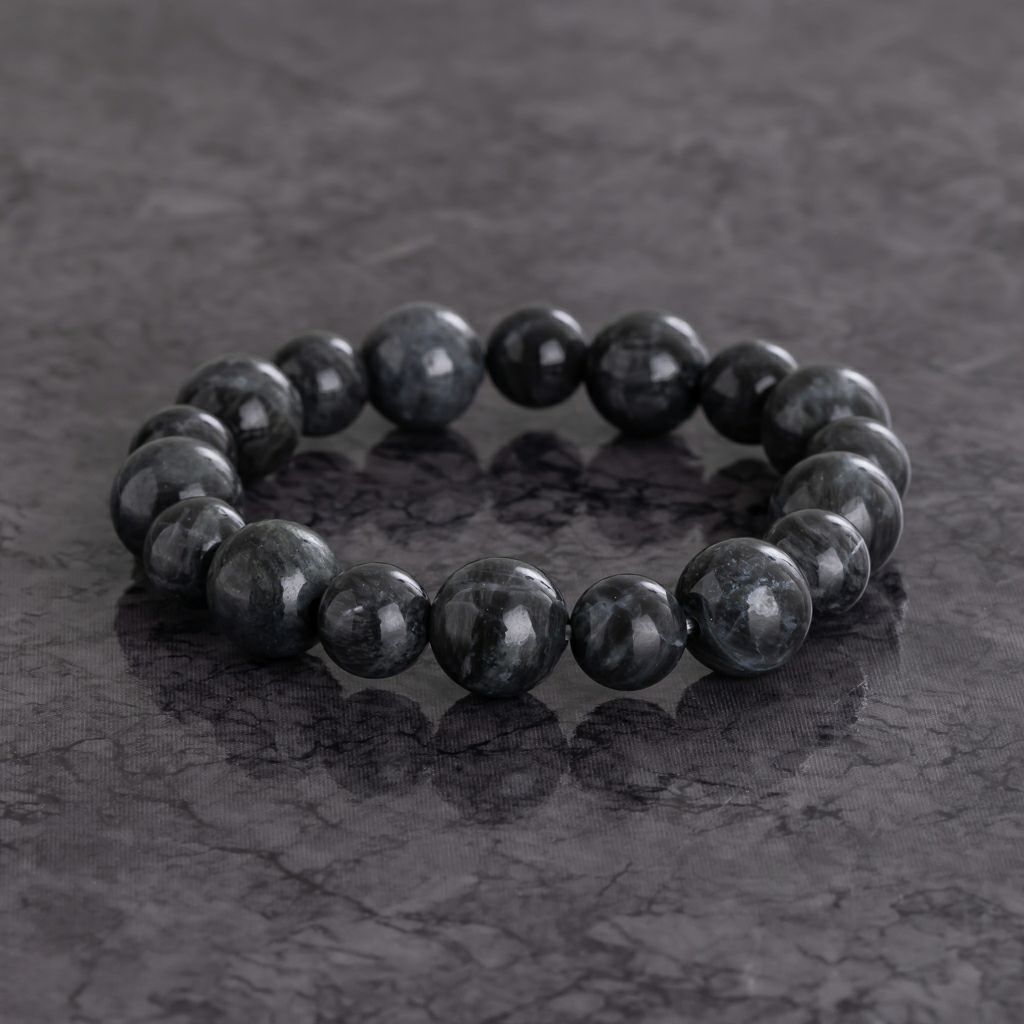 ✳お値段最安値‼️ 本物ブレスレット 糸魚川翡翠棗型&黒平スモーキー