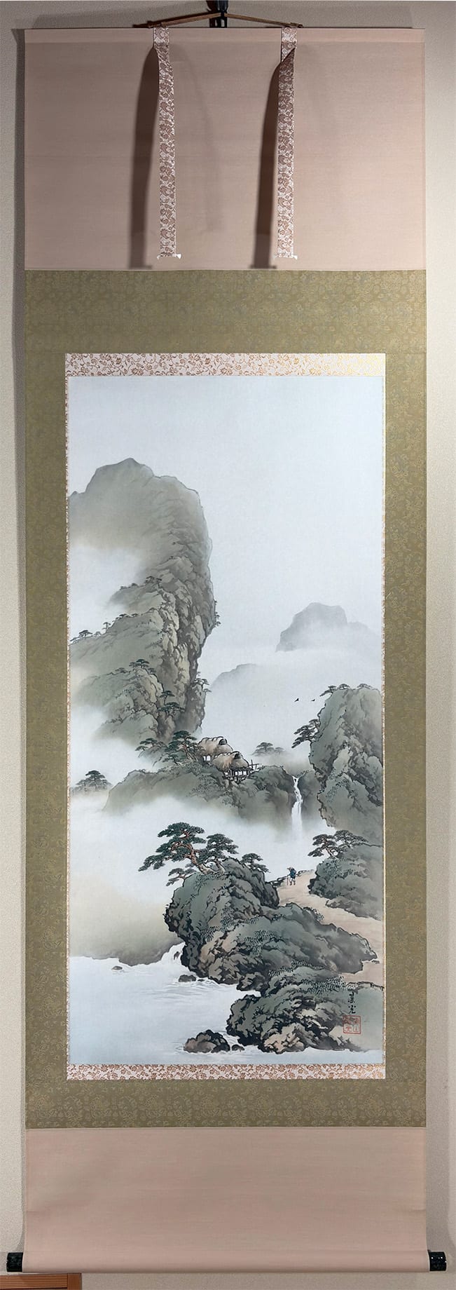 真作】川島光庵/松竹梅鶴亀図/掛軸☆宝船☆AB-607 真作】川島光庵