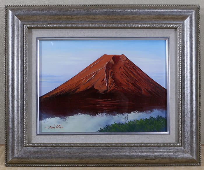 赤富士（4号）油絵｜新・古美術 高美堂（こうびどう）｜掛軸販売