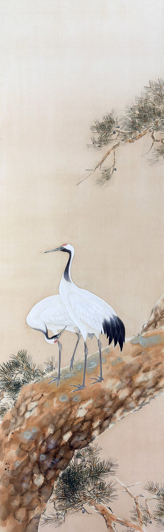 老松双鶴｜新・古美術 高美堂（こうびどう）｜掛軸販売・通販・買取