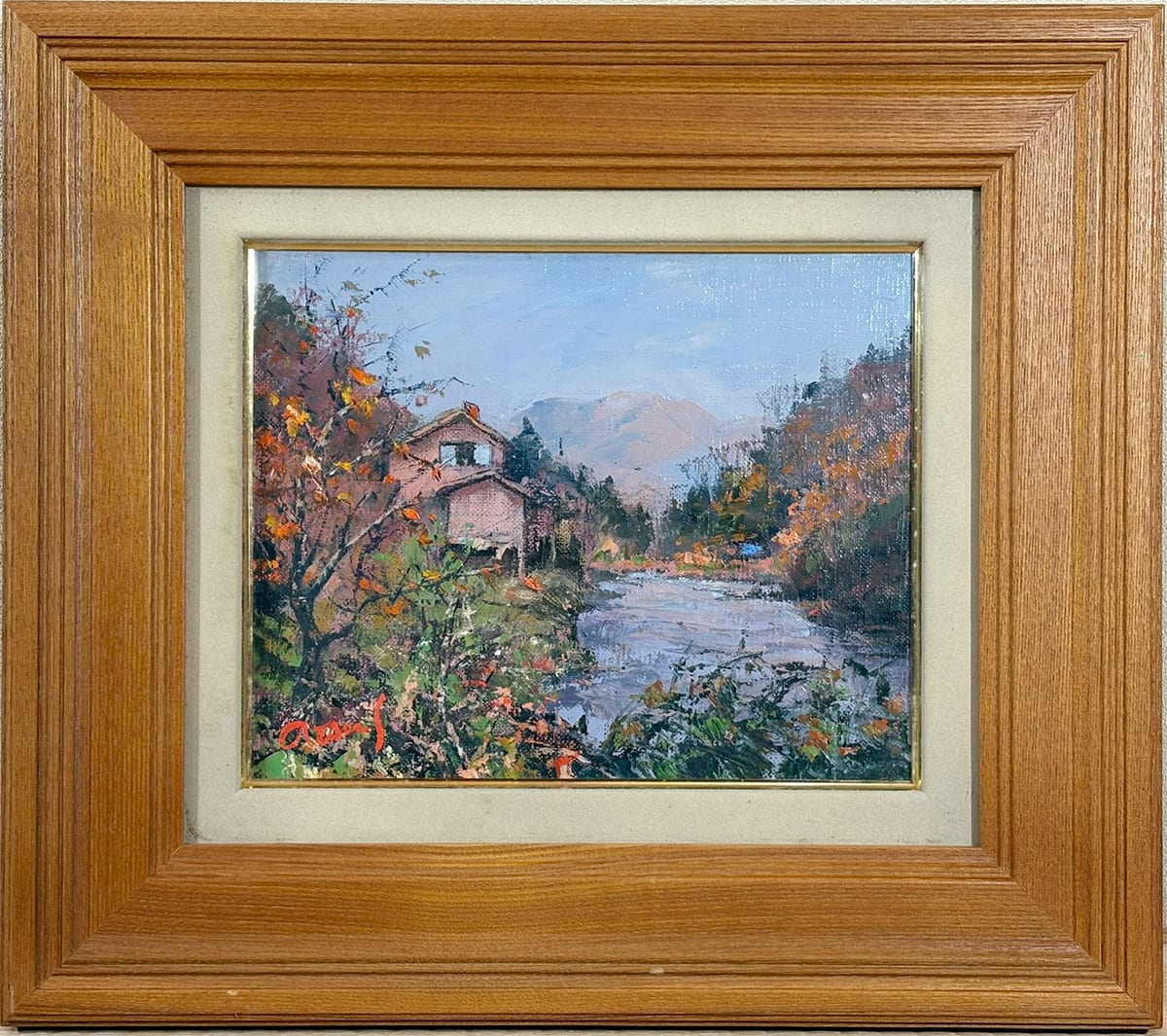 出雲の秋 [立久恵峡]｜額（油彩・F3号）｜新・古美術 高美堂（こう