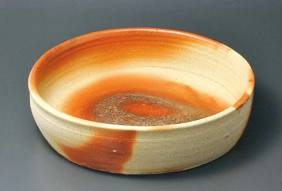 備前焼 小山末廣作 「備前窯変ぐい呑」 陶印有り 備前焼 小山末廣作